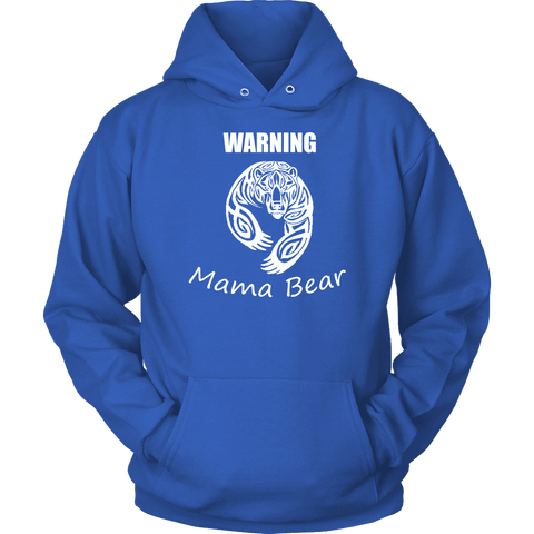 Image of WARNING Mama Bear Celtic Hoodie T-shirt Unisex Hoodie Royal Blue S