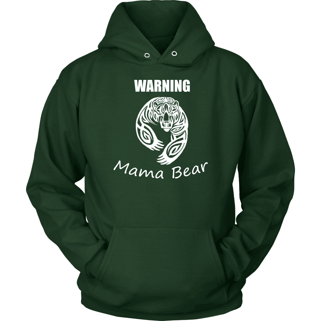 WARNING Mama Bear Celtic Hoodie T-shirt Unisex Hoodie Dark Green S
