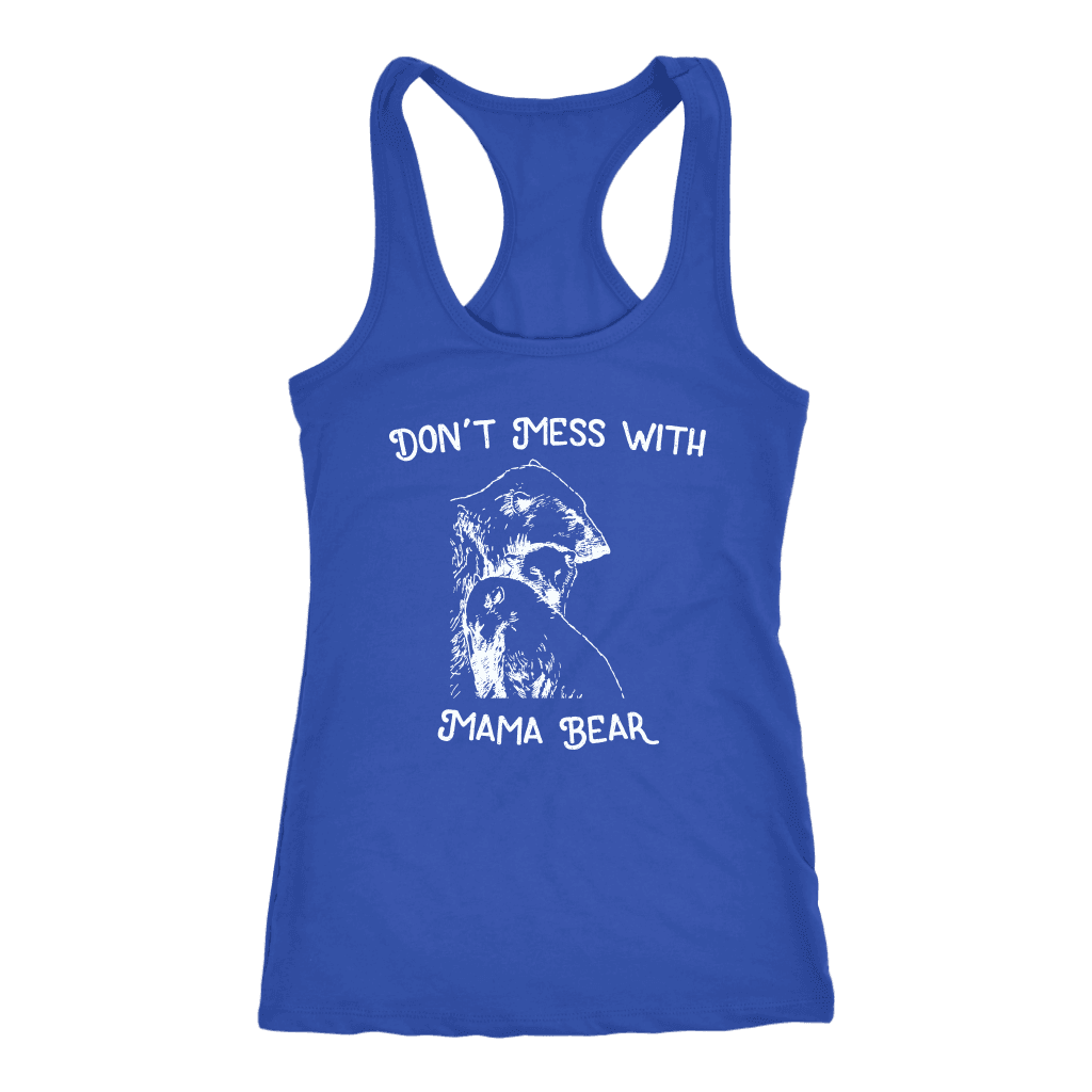Mama Bear Sketch 1 T-shirt Next Level Racerback Tank Royal XS