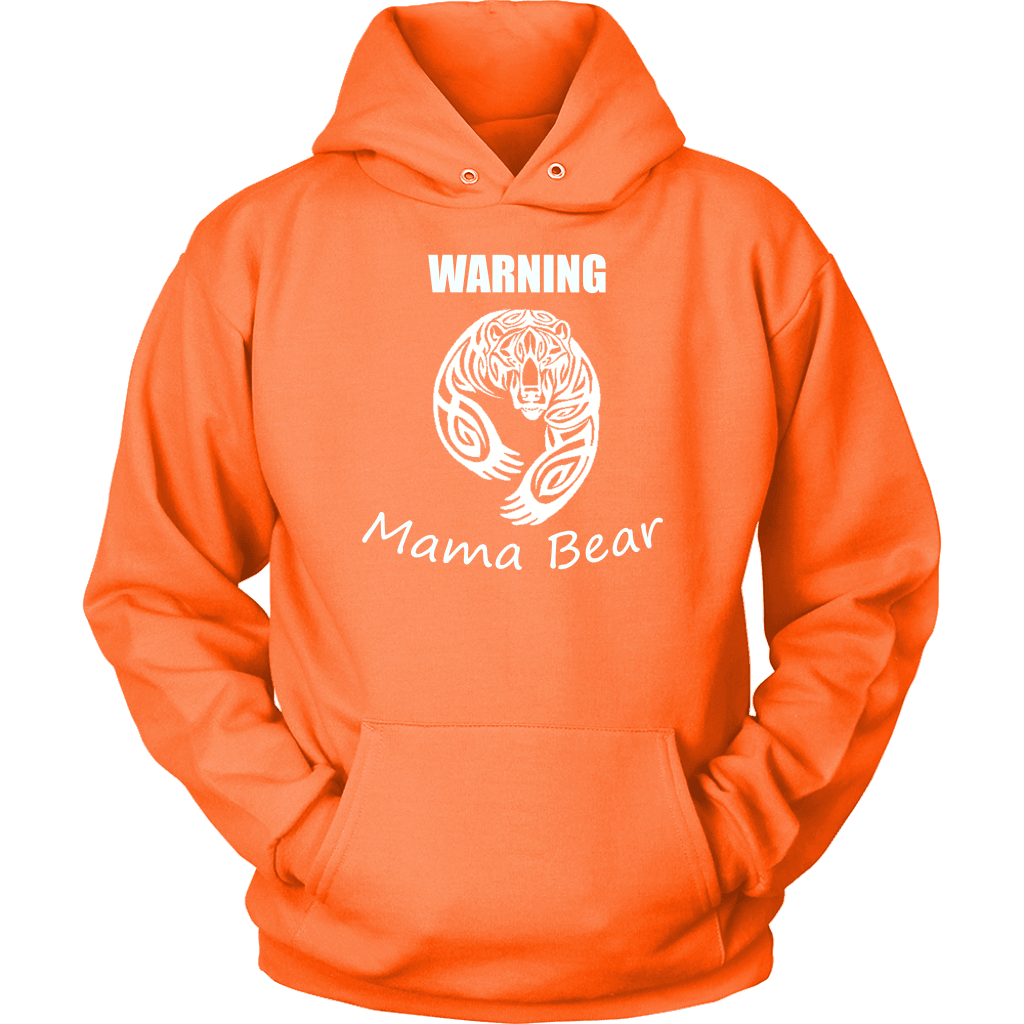 WARNING Mama Bear Celtic Hoodie T-shirt Unisex Hoodie Neon Orange S
