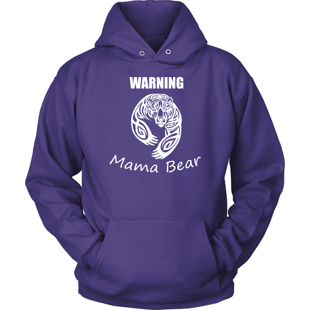 WARNING Mama Bear Celtic Hoodie T-shirt Unisex Hoodie Purple S