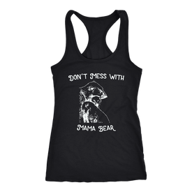 Mama Bear Sketch 1 T-shirt Next Level Racerback Tank Black XS