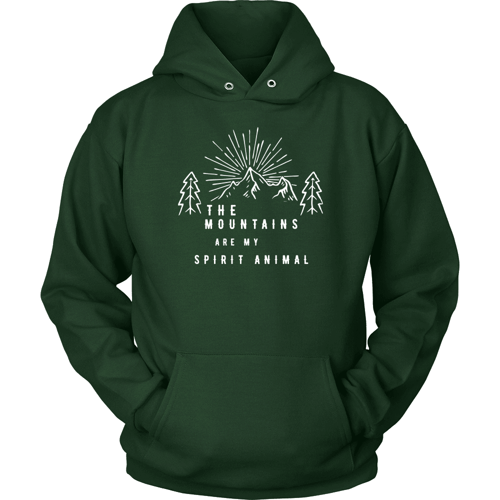 Mountains Spirit T Shirt 1 T-shirt Unisex Hoodie Dark Green S