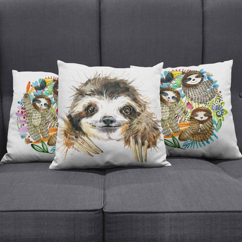 Image of Cute Sloth Pillow Cover 