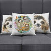 Watercolor Sloth Pillow Cover 