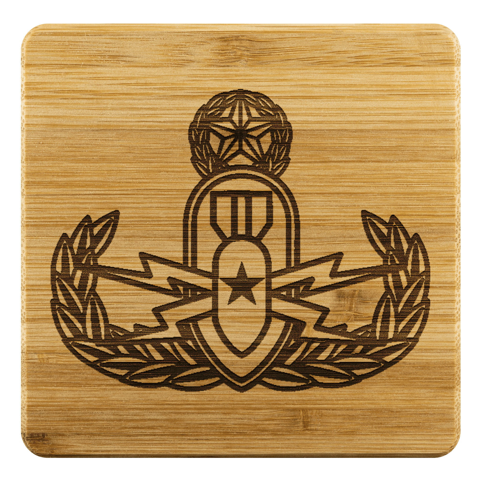 EOD Master Crab on Premium Bamboo Coasters Coasters Bamboo Coaster - 4pc 