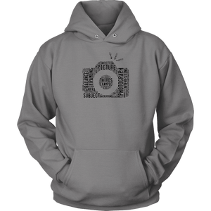 Awesome Word Camera Shirt T-shirt Unisex Hoodie Grey S