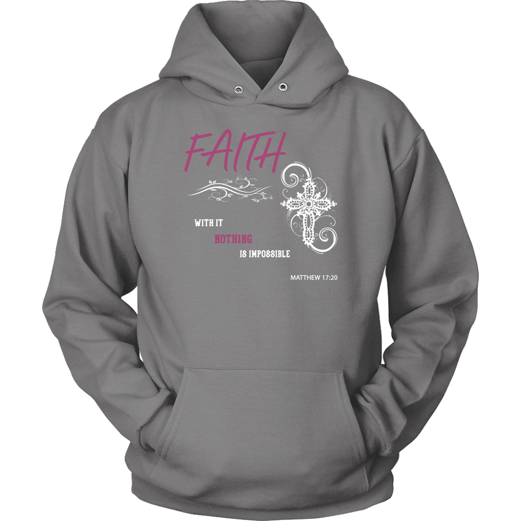 Faith, Matthew 17:20 T-shirt Unisex Hoodie Grey S