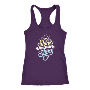 Shine Like The Stars T-shirt Next Level Racerback Tank Purple XS