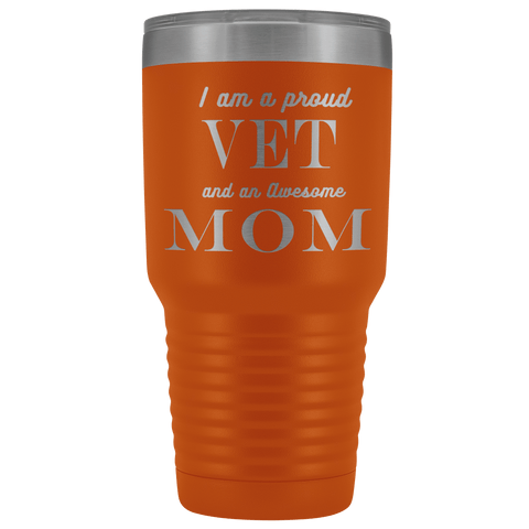 Image of Proud Vet, Awesome Mom Tumblers Orange 