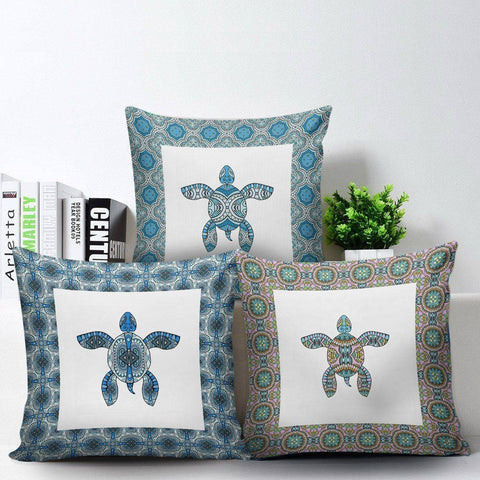 Image of Cool Tribal Sea Turtle Pillow Covers 