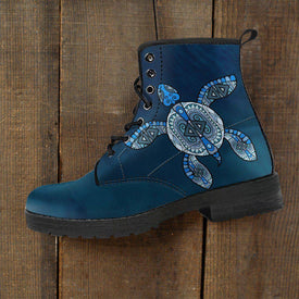 Cool Blue Tribal Turtle V.2, Ocean Swim 