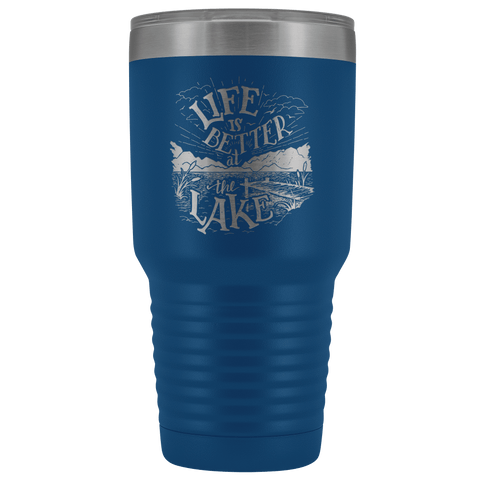 Image of Life is Better at the Lake | 30 oz. tumbler Tumblers Blue 