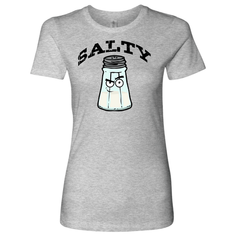 Image of Salty V.1 Womens T-shirt Next Level Womens Shirt Heather Grey S
