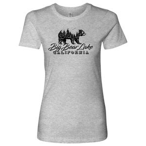 Big Bear Lake California V.2, Womens, Black T-shirt Next Level Womens Shirt Heather Grey S
