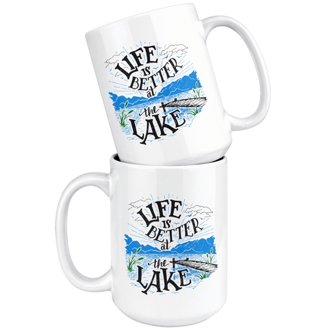 Image of Life is Better at the Lake | 15oz. mug Drinkware 