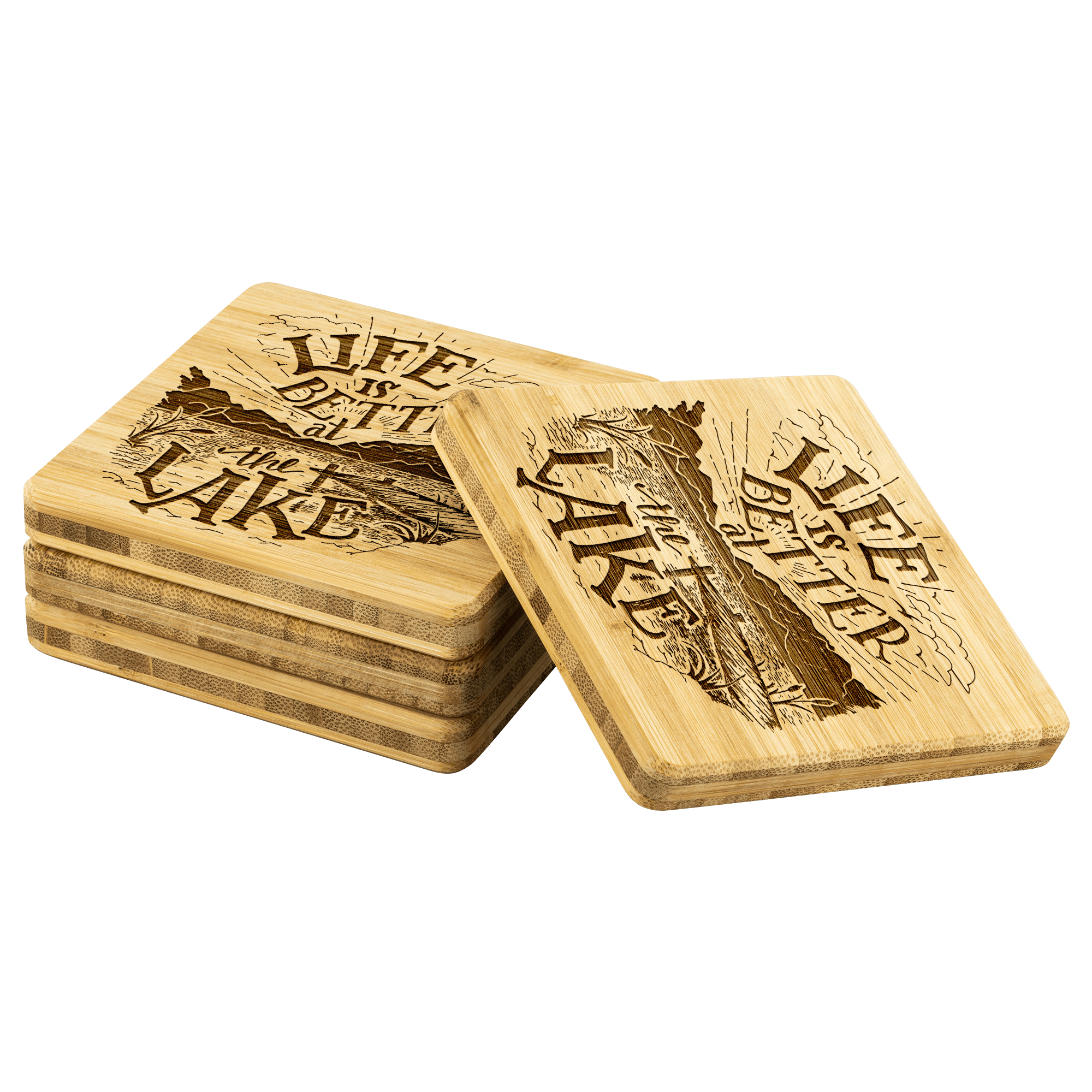 Life is Better at the Lake Coasters Coasters 