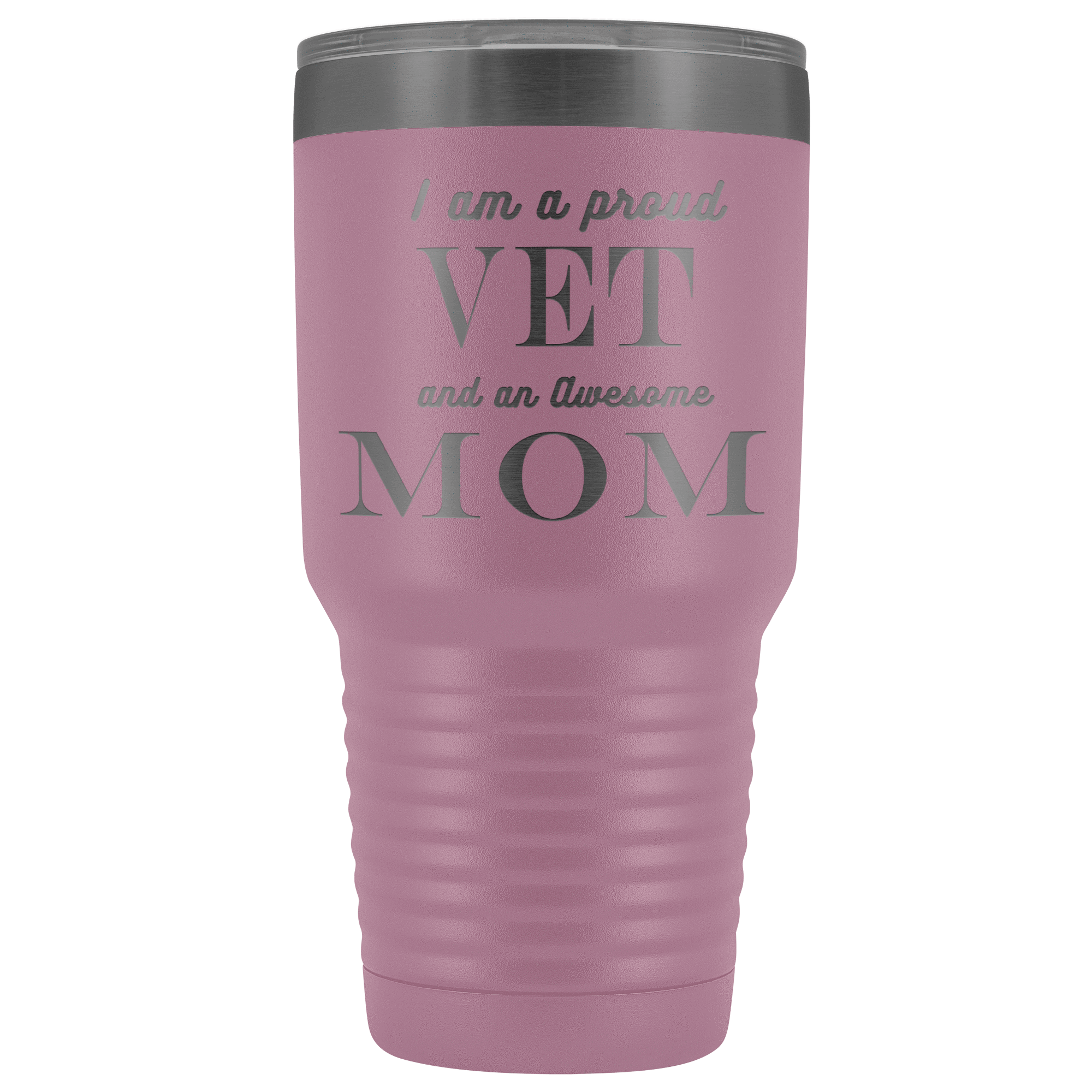 Proud Vet, Awesome Mom Tumblers Light Purple 