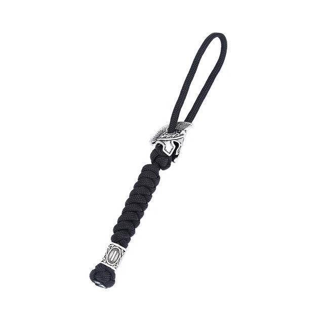 Spartan Custom Paracord Lanyard, Are You a Warrior? Key Chains Black 