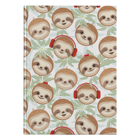 Happy DJ Sloth Journal | Hard Cover