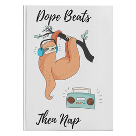 Dope Beats Sloth | Hardcover Journal
