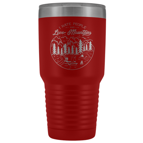 Image of Love the Mountains | 30oz Tumbler Tumblers Red 