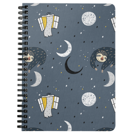 Sleeping Space Sloth Journal | Spiral