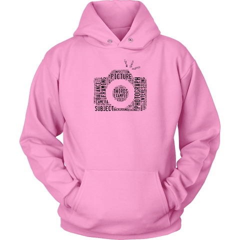 Image of Awesome Word Camera Shirt T-shirt Unisex Hoodie Pink S