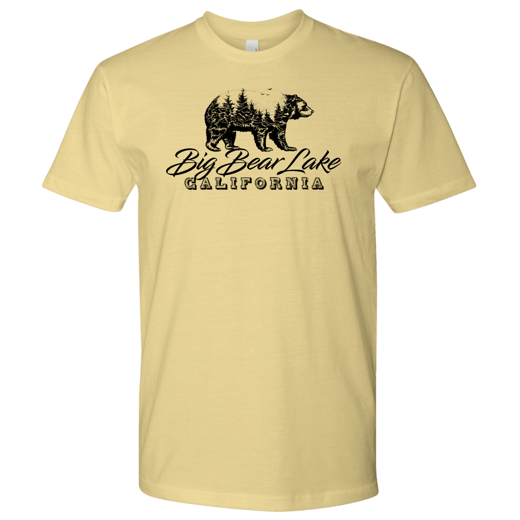 Big Bear Lake California V.2, Mens, Black T-shirt Next Level Mens Shirt Banana Cream S