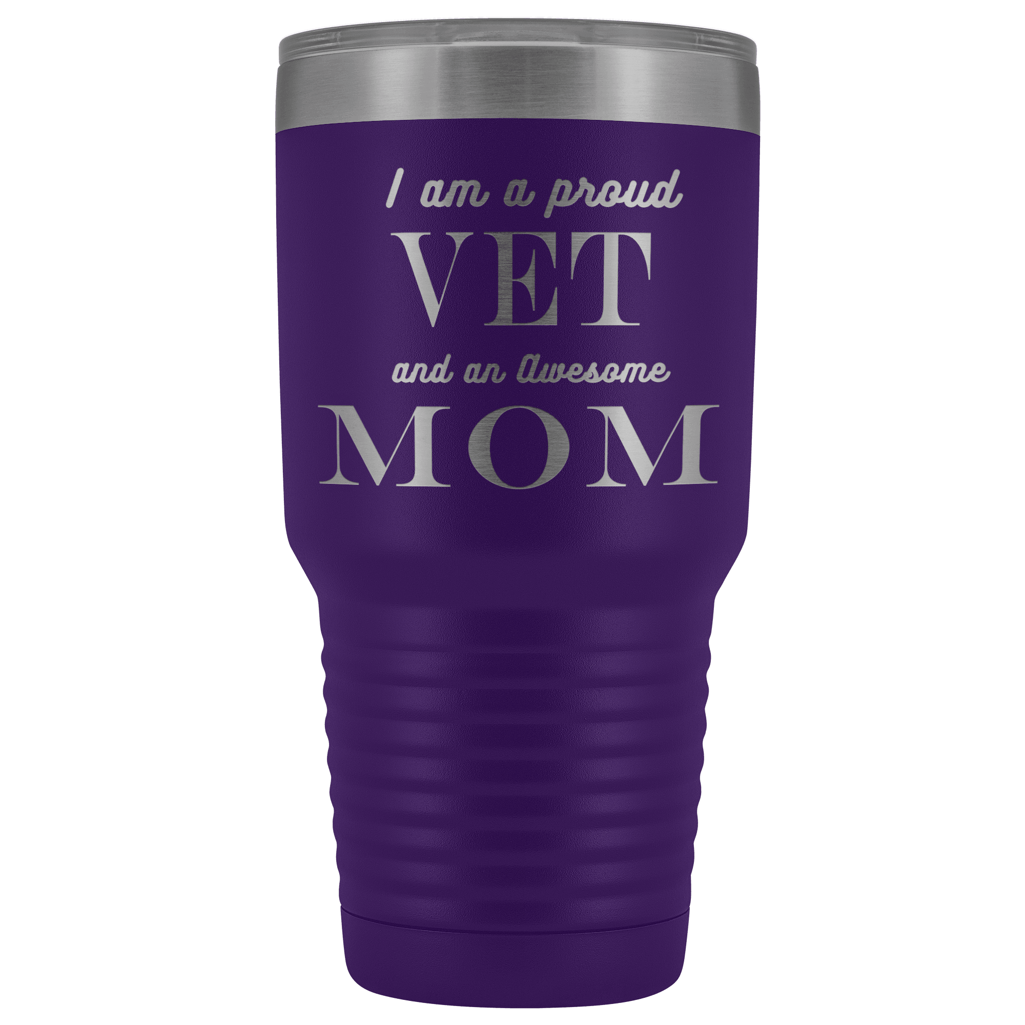 Proud Vet, Awesome Mom Tumblers Purple 