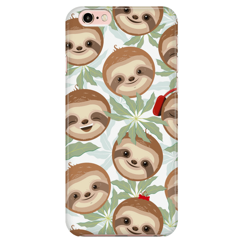 Image of Happy Sloth Phone Case Phone Cases iPhone 7/7s/8 