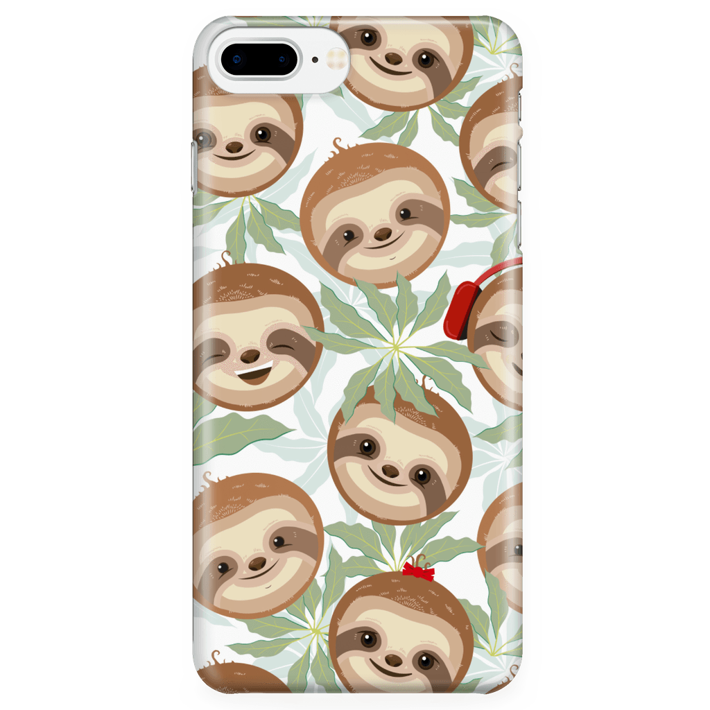 Happy Sloth Phone Case Phone Cases iPhone 7 Plus/7s Plus/8 Plus 