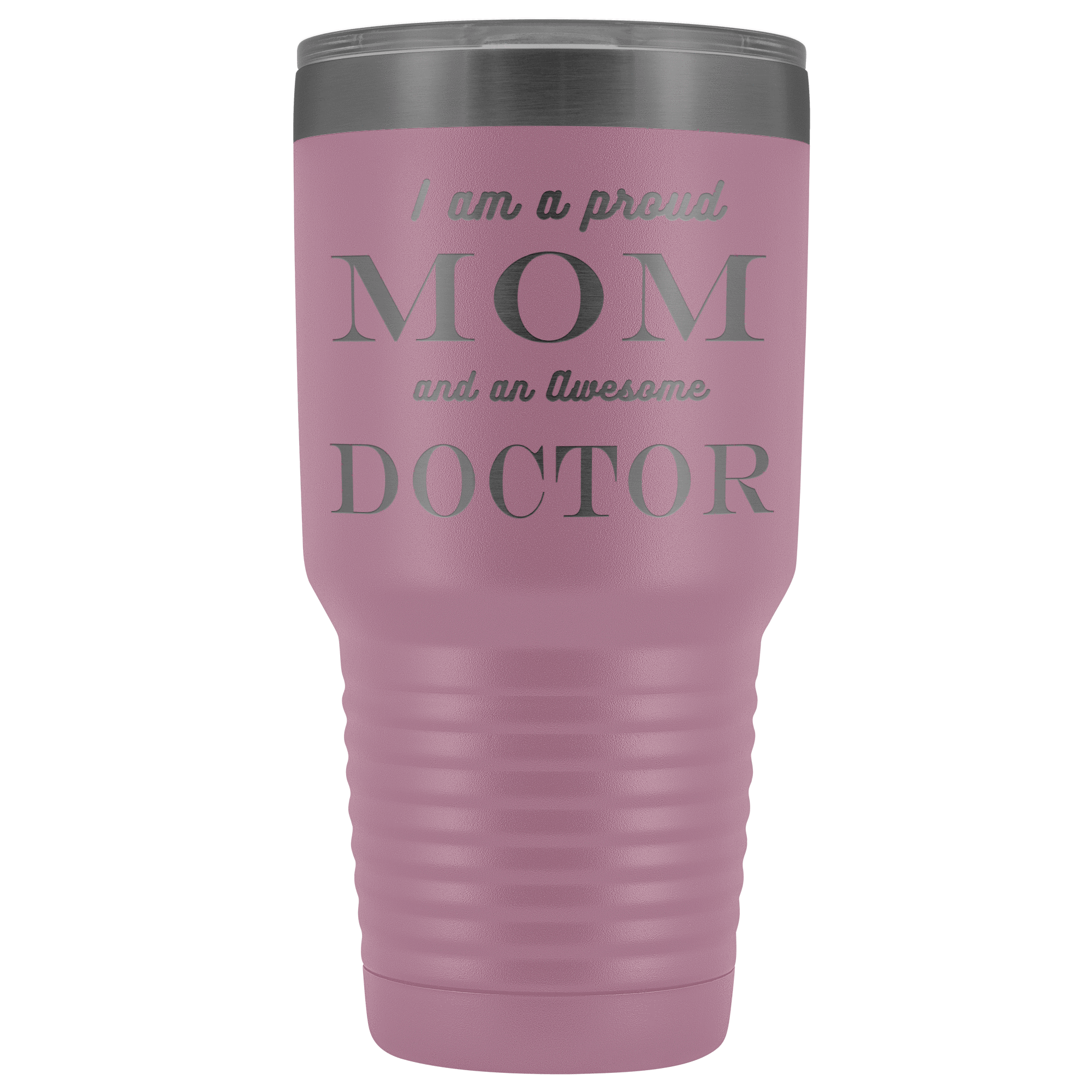Proud Mom, Awesome Doctor Tumblers Light Purple 