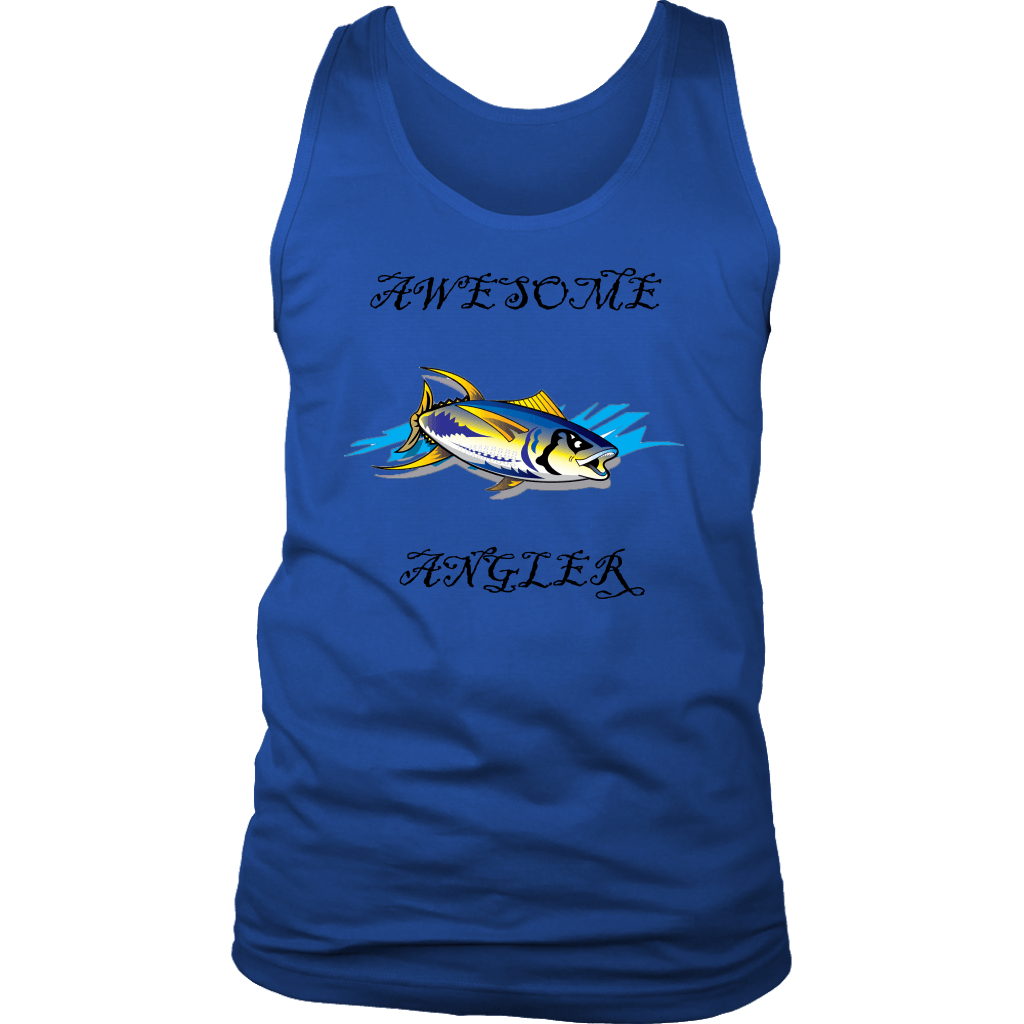 You're An Awesome Angler | V.3 Pirate T-shirt District Mens Tank Royal Blue S