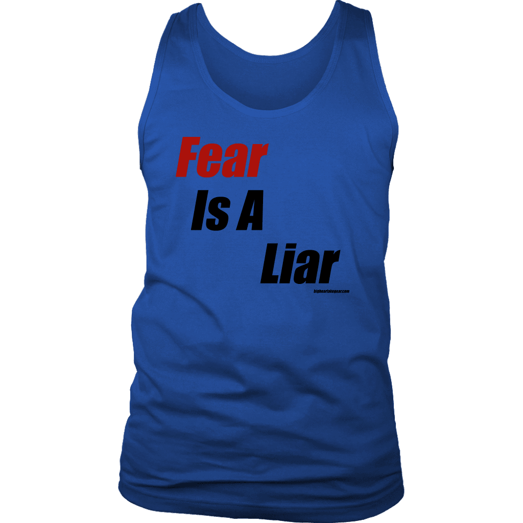 Fear is a Liar, Bold T-shirt District Mens Tank Royal Blue S