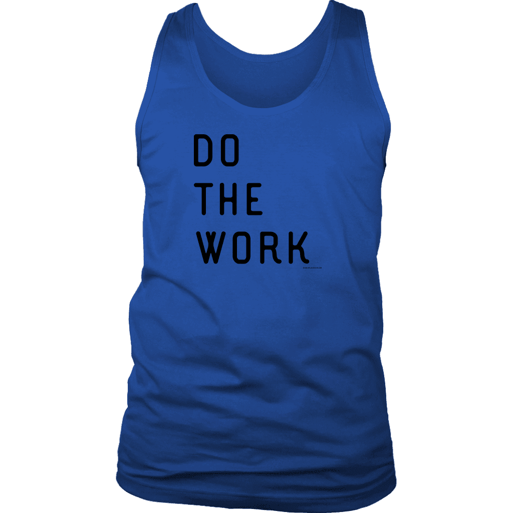Do The Work | Mens | Black Print T-shirt District Mens Tank Royal Blue S