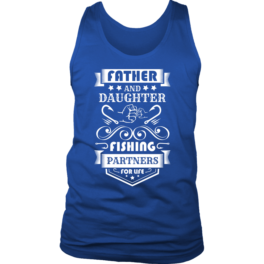 Father and Daughter Fishing Partners T-shirt District Mens Tank Royal Blue S