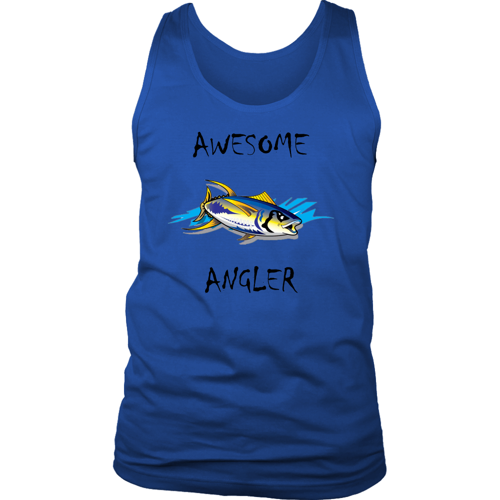 You're An Awesome Angler | V.2 Chiller T-shirt District Mens Tank Royal Blue S