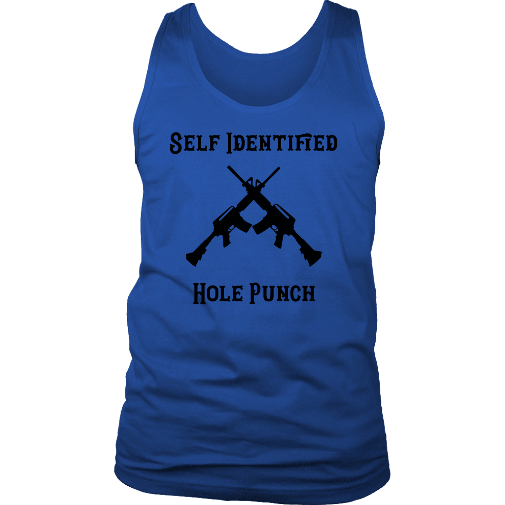 Self Identified Hole Punch T-shirt District Mens Tank Royal Blue S
