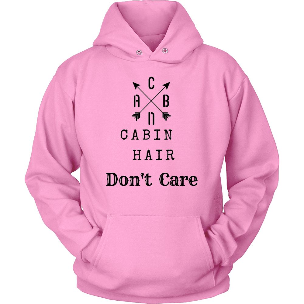 CABN, Cabin Hair, Don't Care T-shirt Unisex Hoodie Pink S