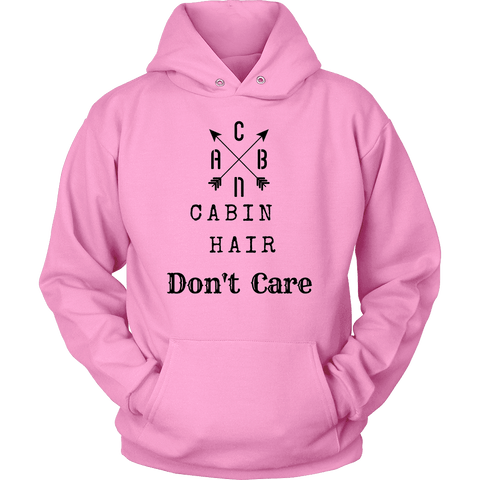 Image of CABN, Cabin Hair, Don't Care T-shirt Unisex Hoodie Pink S