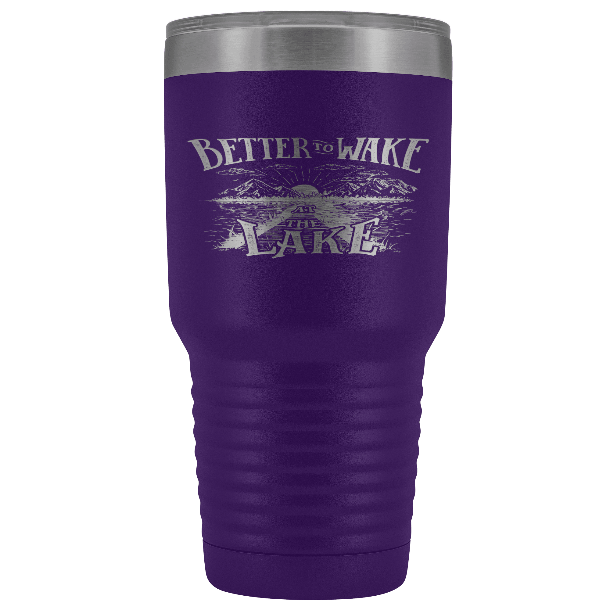 Better to Wake at the Lake | 30oz Tumbler Tumblers Purple 