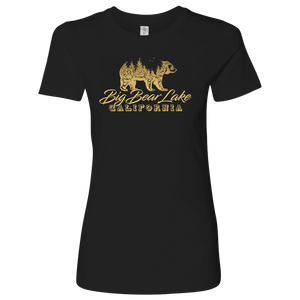 Big Bear Lake California V.2, Womens, Gold T-shirt Next Level Womens Shirt Black S