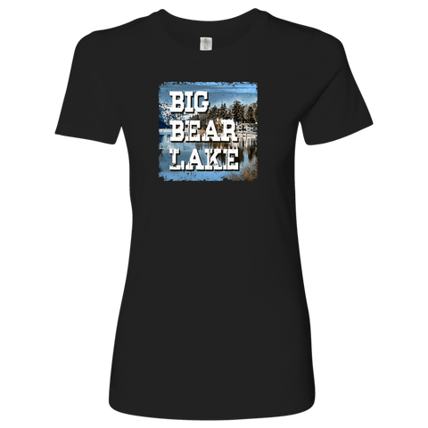 Image of Big Bear Lake V.1, Women's Shirt T-shirt Next Level Womens Shirt Black S