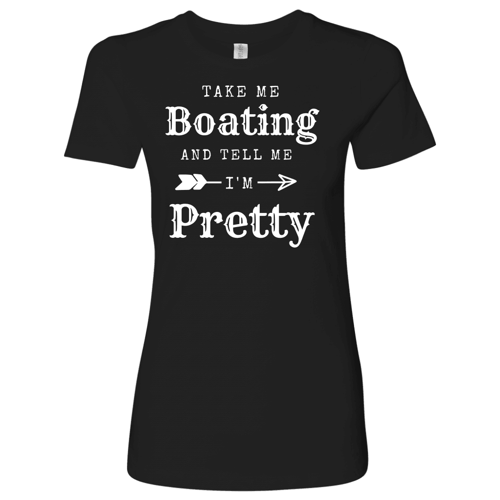 Take Me Boating Womens Shirts T-shirt Next Level Womens Shirt Black S