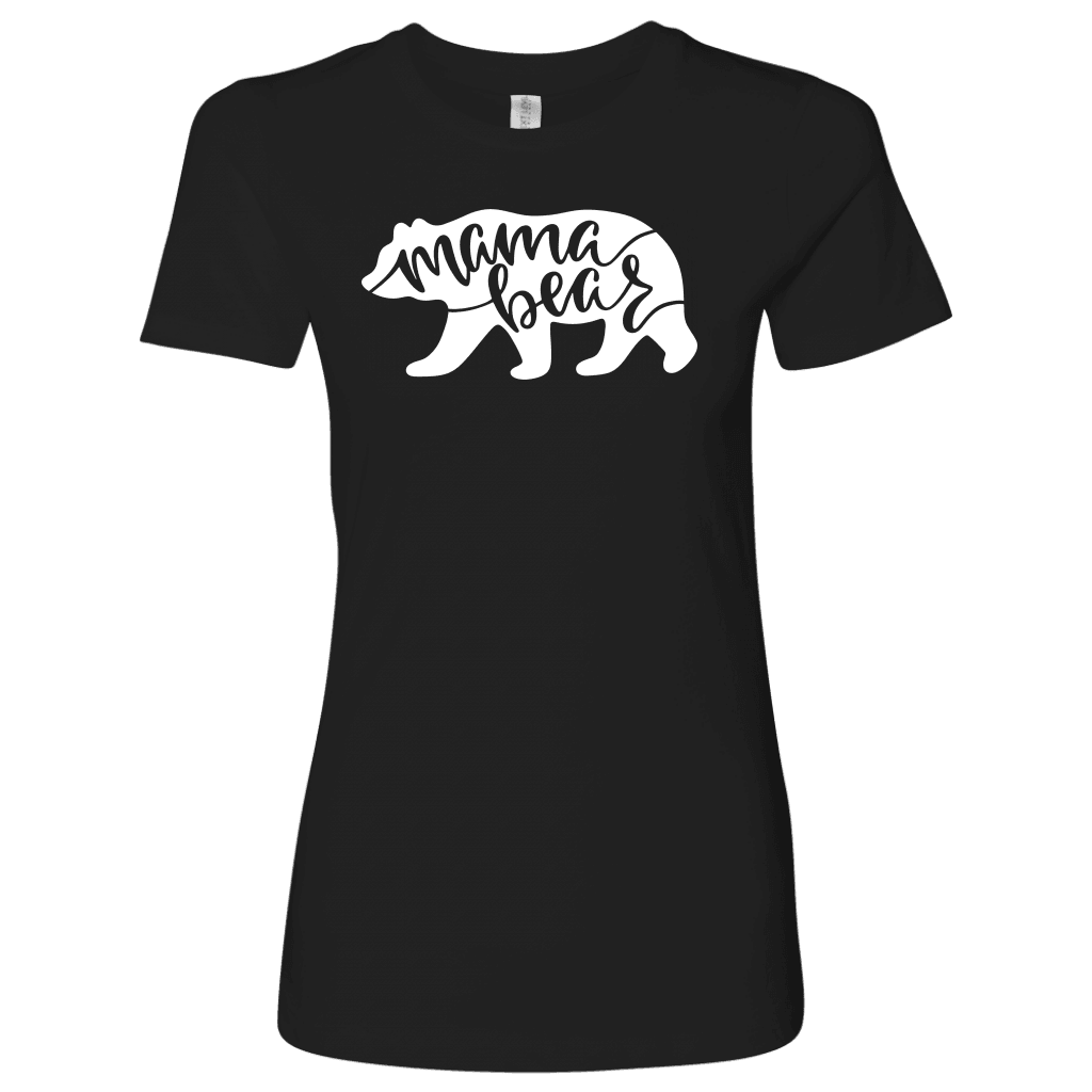Mama Bear Shirts T-shirt Next Level Womens Shirt Black S