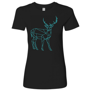 Geometric Deer Womens Shirt T-shirt Next Level Womens Shirt Black S