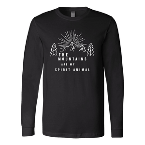 Mountains Spirit T Shirt 1 T-shirt Canvas Long Sleeve Shirt Black S