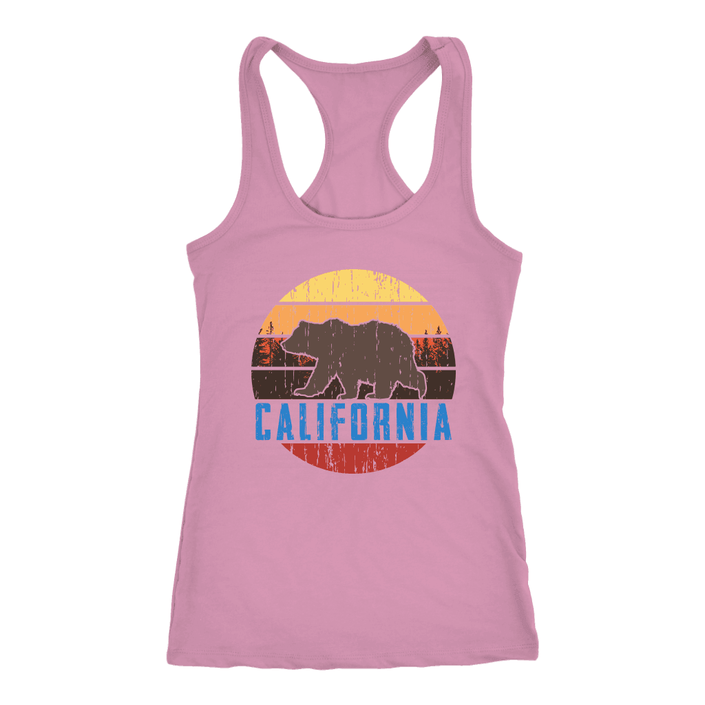 Big Bear California Shirt V.1, Womens Shirts T-shirt Next Level Racerback Tank Lilac XS