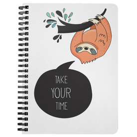 Take Your Time Sloth Journal | Spiral